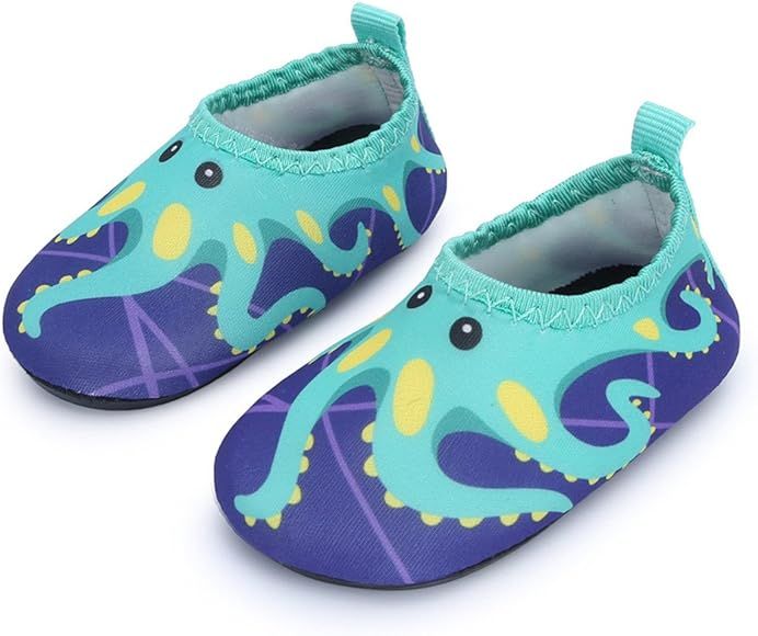 JIASUQI Baby Boys and Girls Barefoot Swim Water Skin Shoes Aqua Socks for Beach Swim Pool | Amazon (US)