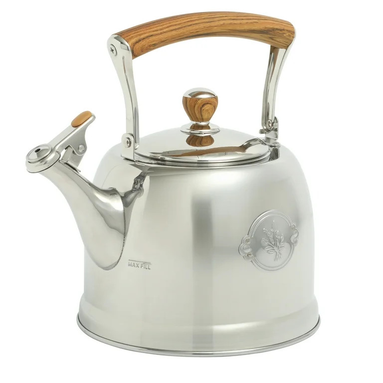 The Pioneer Woman Stainless Steel 2.2-Quart Stovetop Tea Kettle with Acacia Wood Handle - Walmart... | Walmart (US)