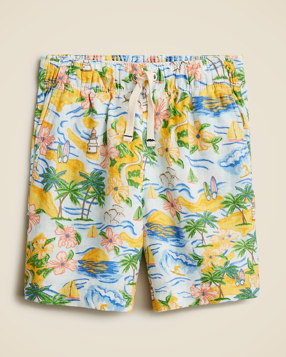 Kids' printed pull-on linen short | J. Crew US