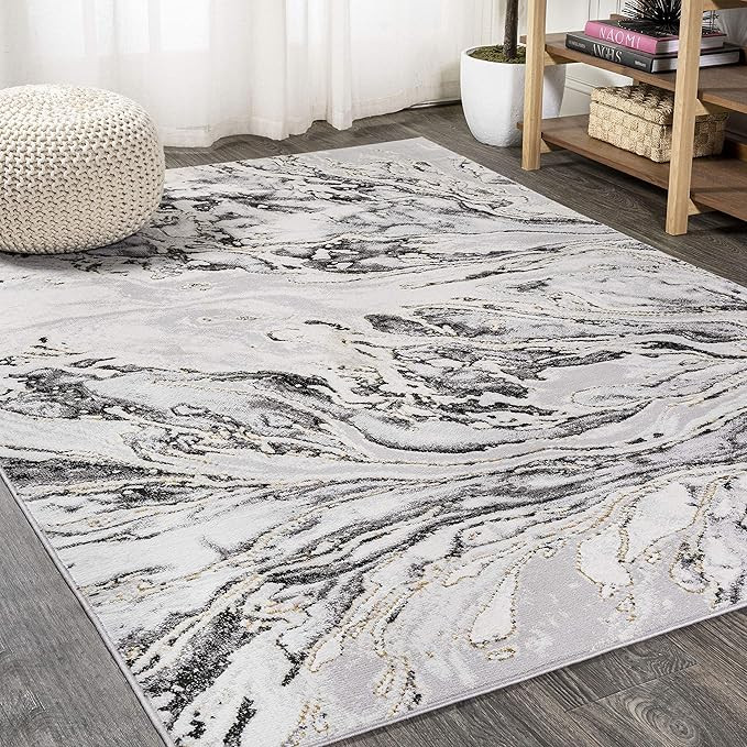 JONATHAN Y SOR203C-8 Swirl Marbled Abstract Indoor Area-Rug Contemporary Casual Transitional Easy... | Amazon (US)