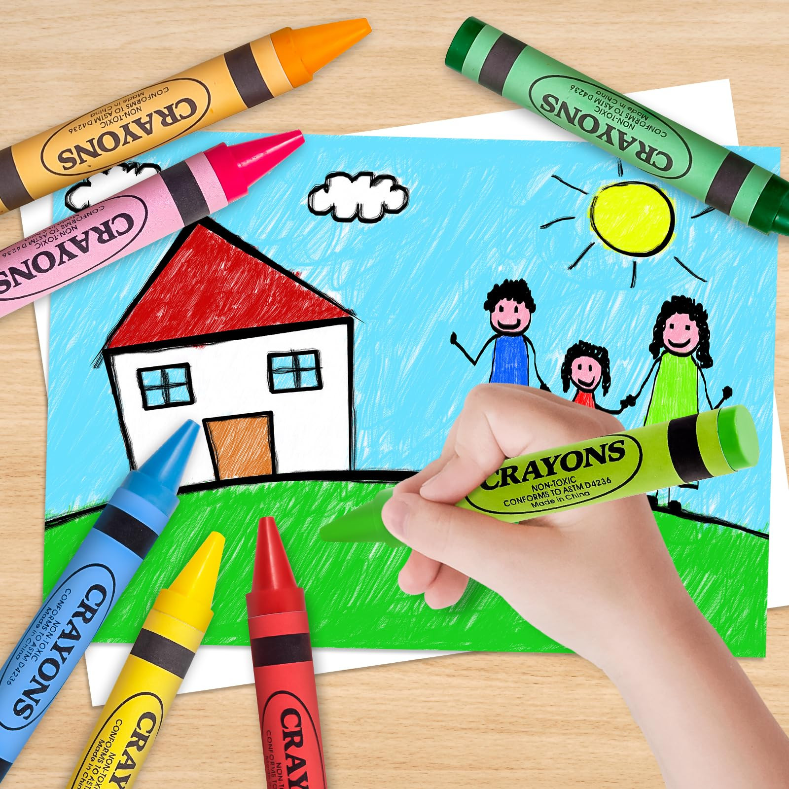 24 Colors Jumbo Crayons for Toddlers 1-3, Easy to Hold Large Crayons for Kids Ages 2-4, Non-Toxic... | Amazon (US)