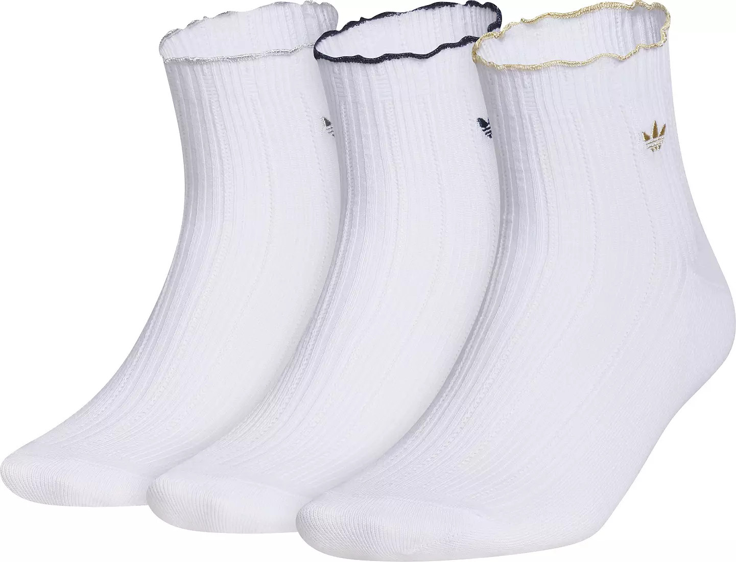adidas Original's Ruffle Quarter Socks - 3 Pack | DICK'S Sporting Goods