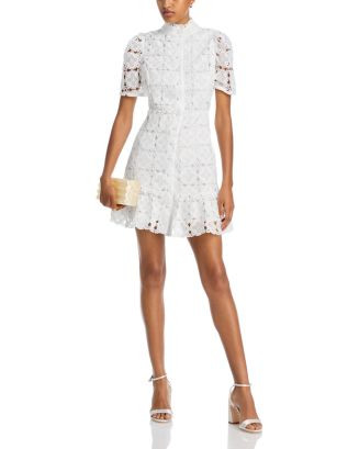 Floral Lace Mock Neck Mini Dress -Exclusive | Bloomingdale's (US)