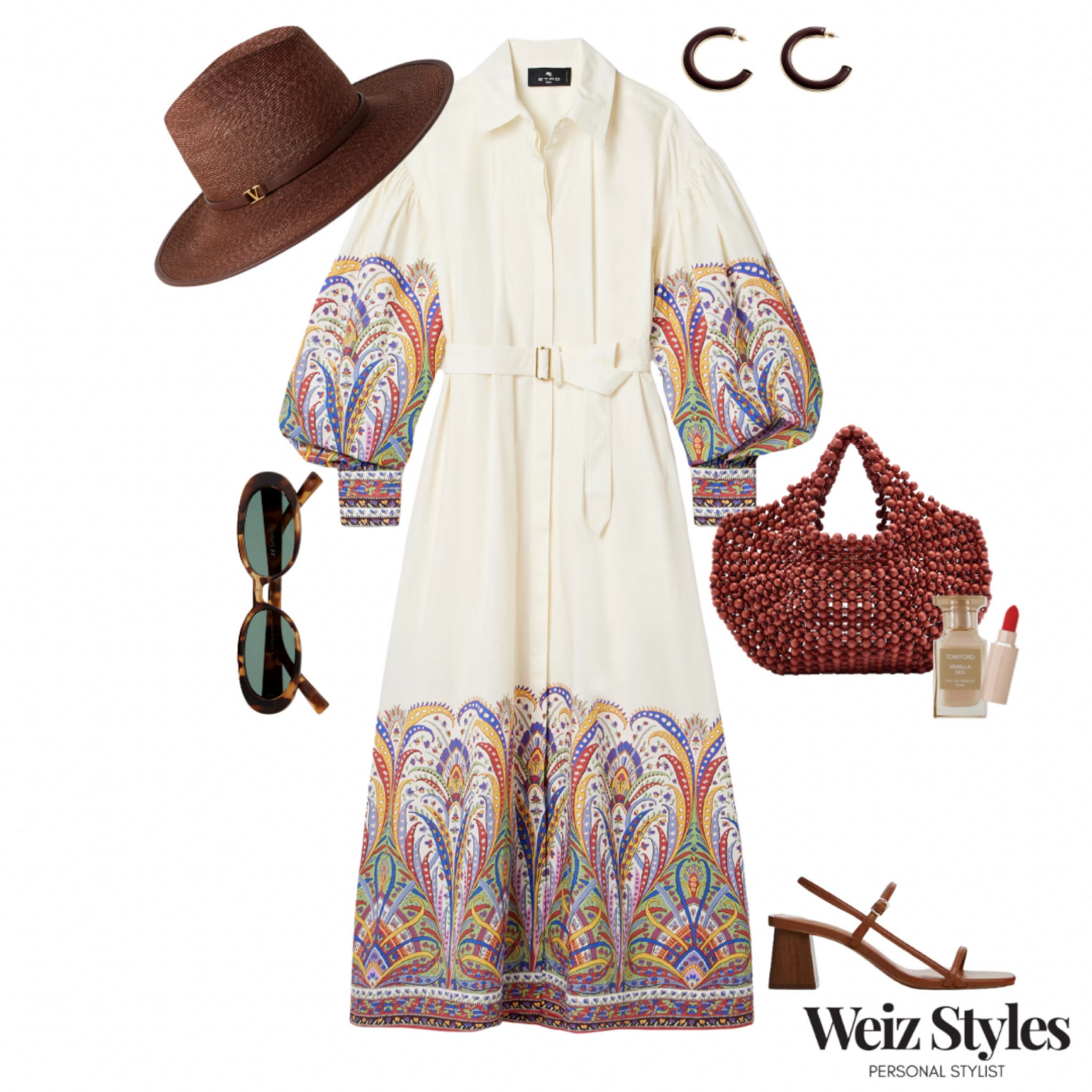 Elevate your garden party style with this sophisticated and chic outfit curated by personal stylist Weiz Styles. Stand out in a vibrant dress paired with a stylish hat and elegant heeled sandals. Perfect for a day of elegance and fun in the sun. Discover how to effortlessly blend colors and styles for a memorable look.

💌 hello@weizstyles.com

Dress, print, colour, bet a porter, garden party, special occasion, spring, summer, style, styling, personal stylist, shop, London, sandals, sunglasses, heels, basket bag, handbag, lipgloss, lip, perfume, pattern, straw, earrings, orange, tortoiseshell, elegant, designer, high street, elevate, stand out, occasion wear, event, party, soirée, wedding guest, style tip, brown, neutral, earrings, feminine, lipstick, red, beads, hoops 

#LTKwedding #LTKstyletip #LTKSeasonal