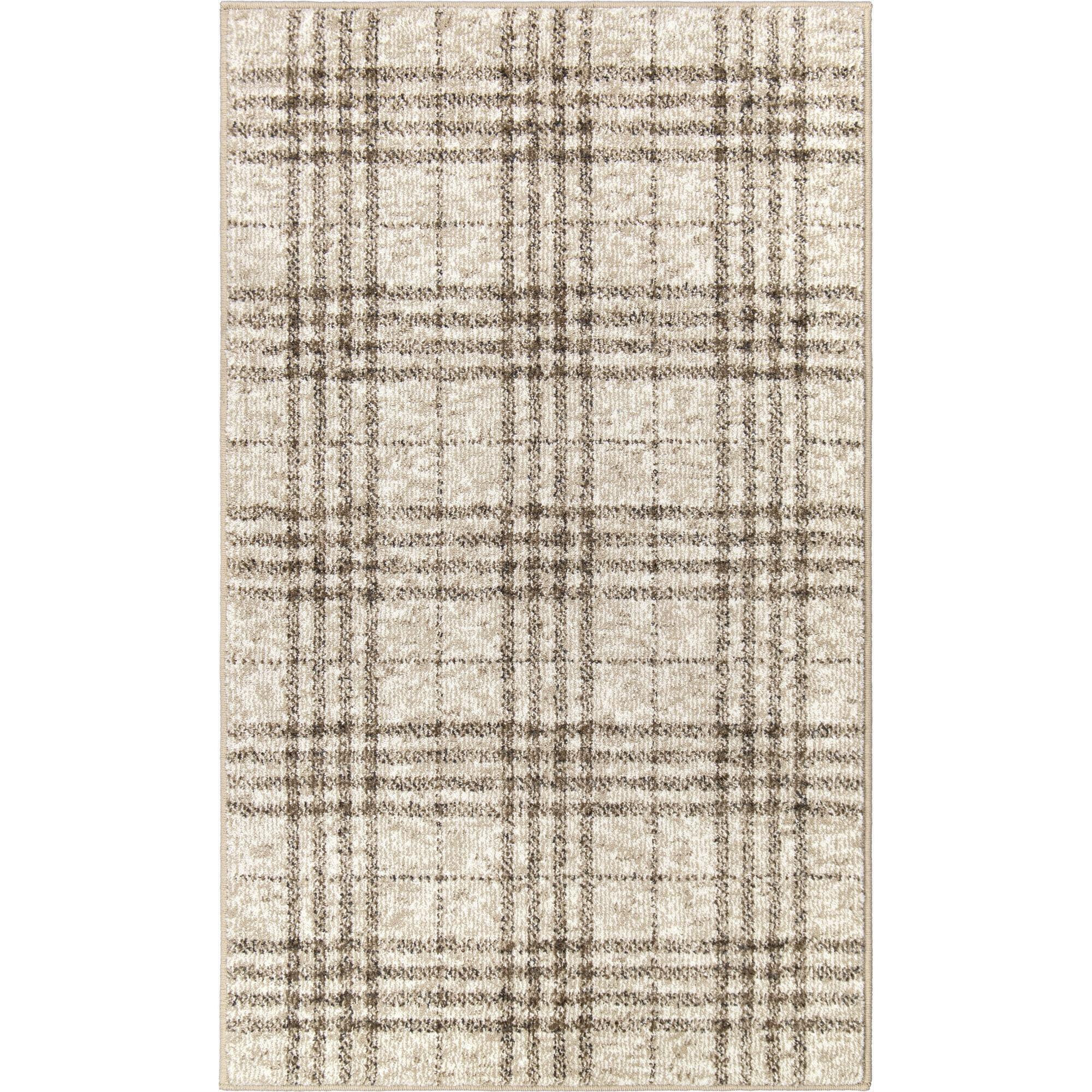 My Texas House Highlands 3' X 5' Beige Plaid Area Rug | Walmart (US)