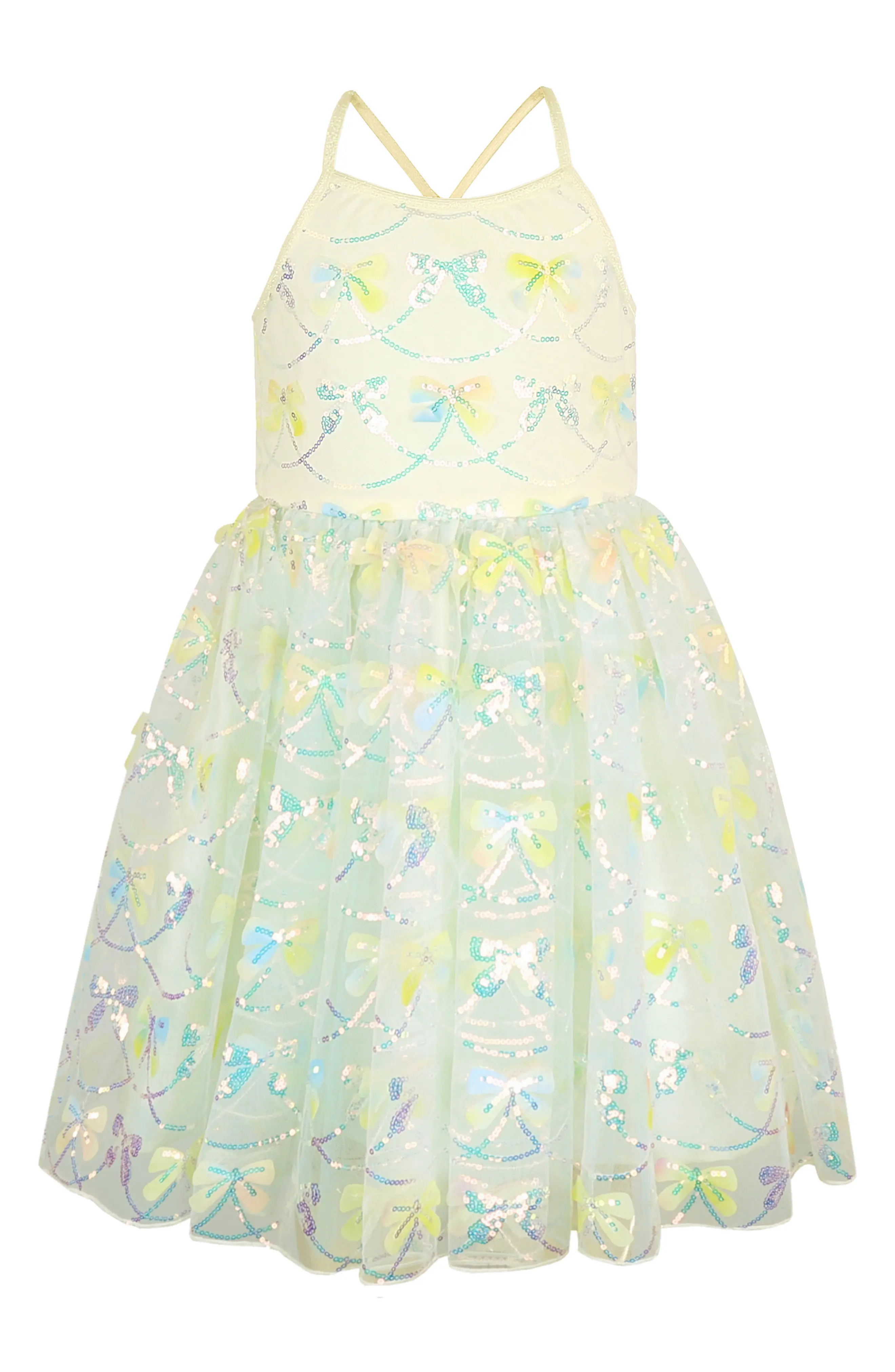 Kids' Sequin Bow Fit & Flare Party Dress (Women) | Nordstrom | Nordstrom