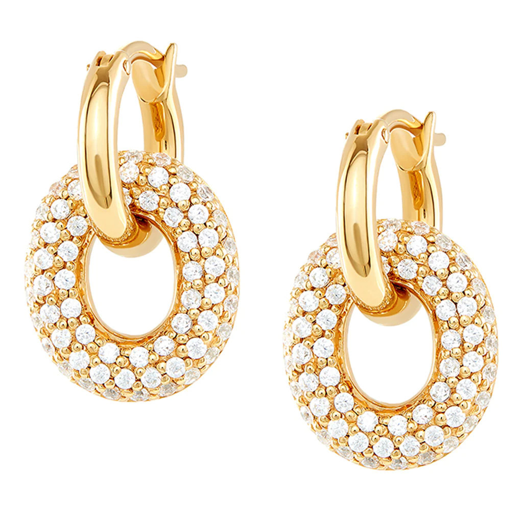 Oval Charm Hoops | Rosie Fortescue Jewellery