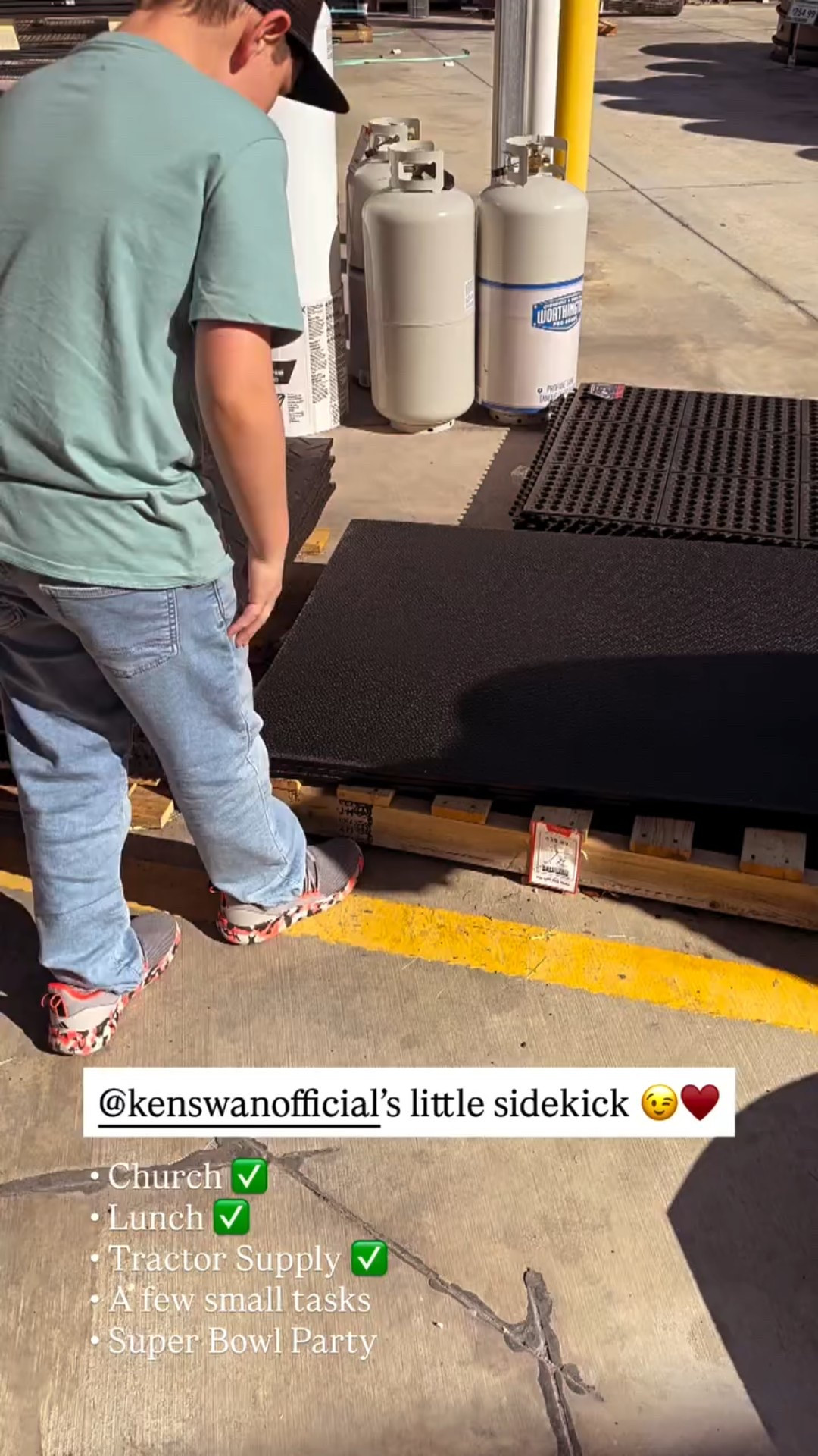 • Church ✅
• Lunch ✅
• Tractor Supply ✅
• A few small tasks 
• Super Bowl Party @kenswanofficial’s little sidekick 😉♥️

#LTKstorytime #LTKmomlife #LTKKids