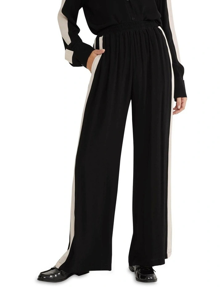 Chantel Contrast Panel Pants in Black | Myer