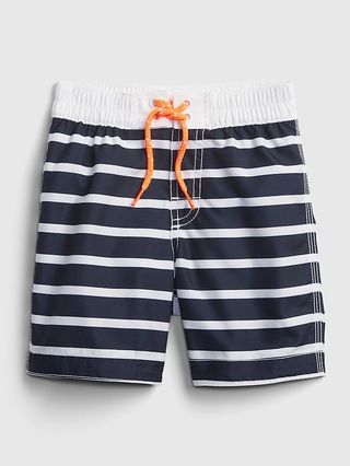 Toddler 100% Recycled Breton Stripe Swim Trunks | Gap (US)