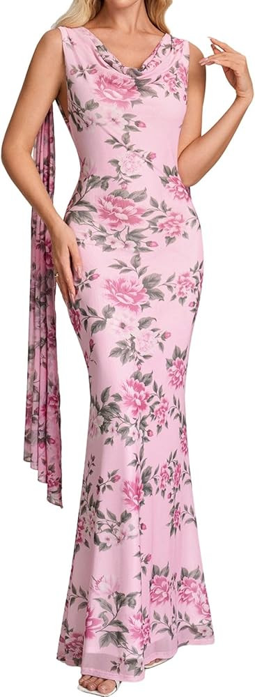 Parthea Women's Summer Formal Wedding Guest Dresses Sleeveless Backless Long Elegant Evening Part... | Amazon (US)