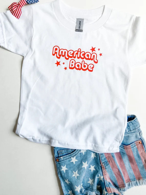 Toddler Tshirt / Infant Onesie - American Babe - 4th of July | Etsy (US)