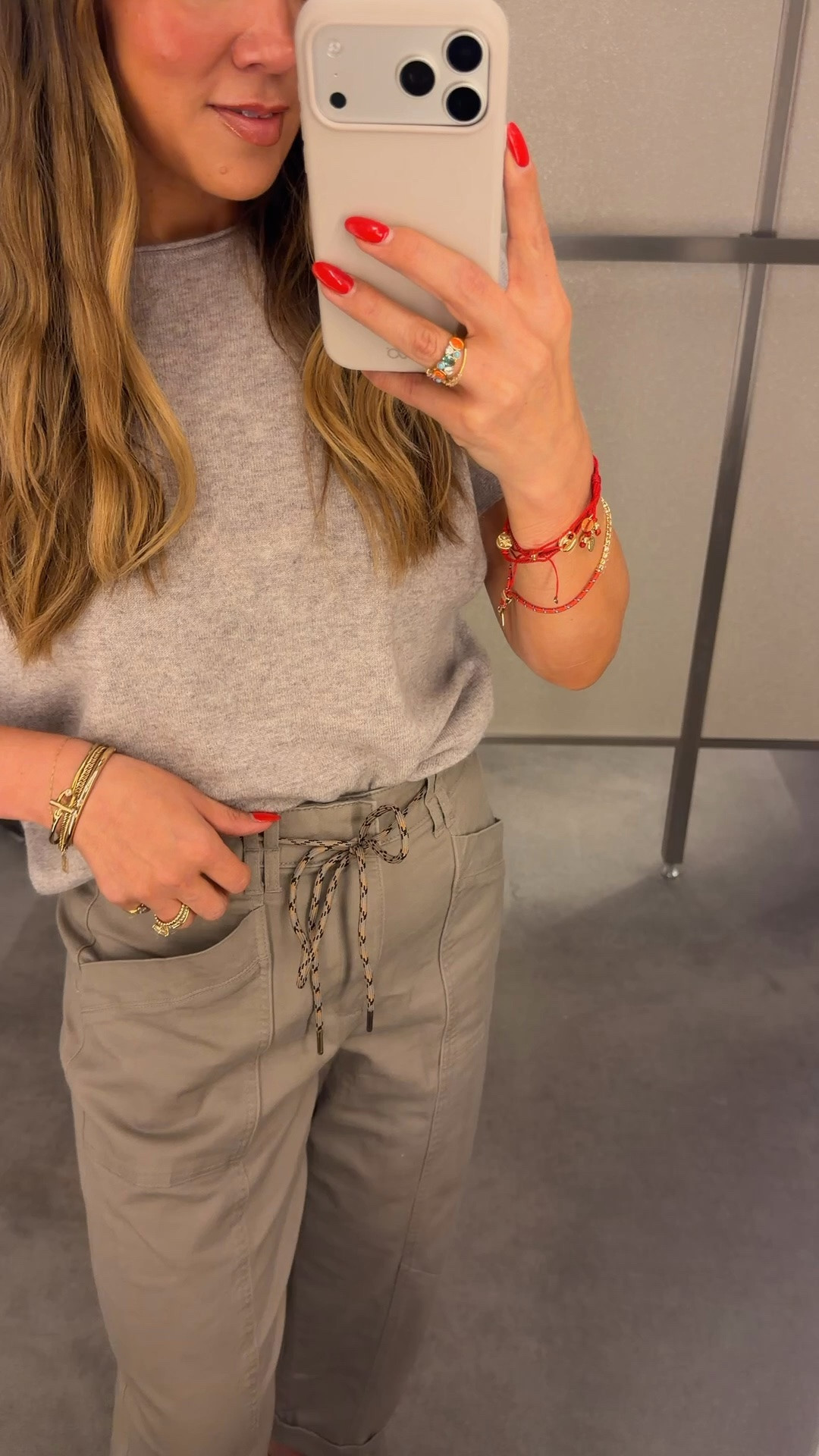 I’m wearing size 6 in these pants! I grabbed 3 of the 4 colors! Size medium in the cashmere top (part of a set you can wear as separates)