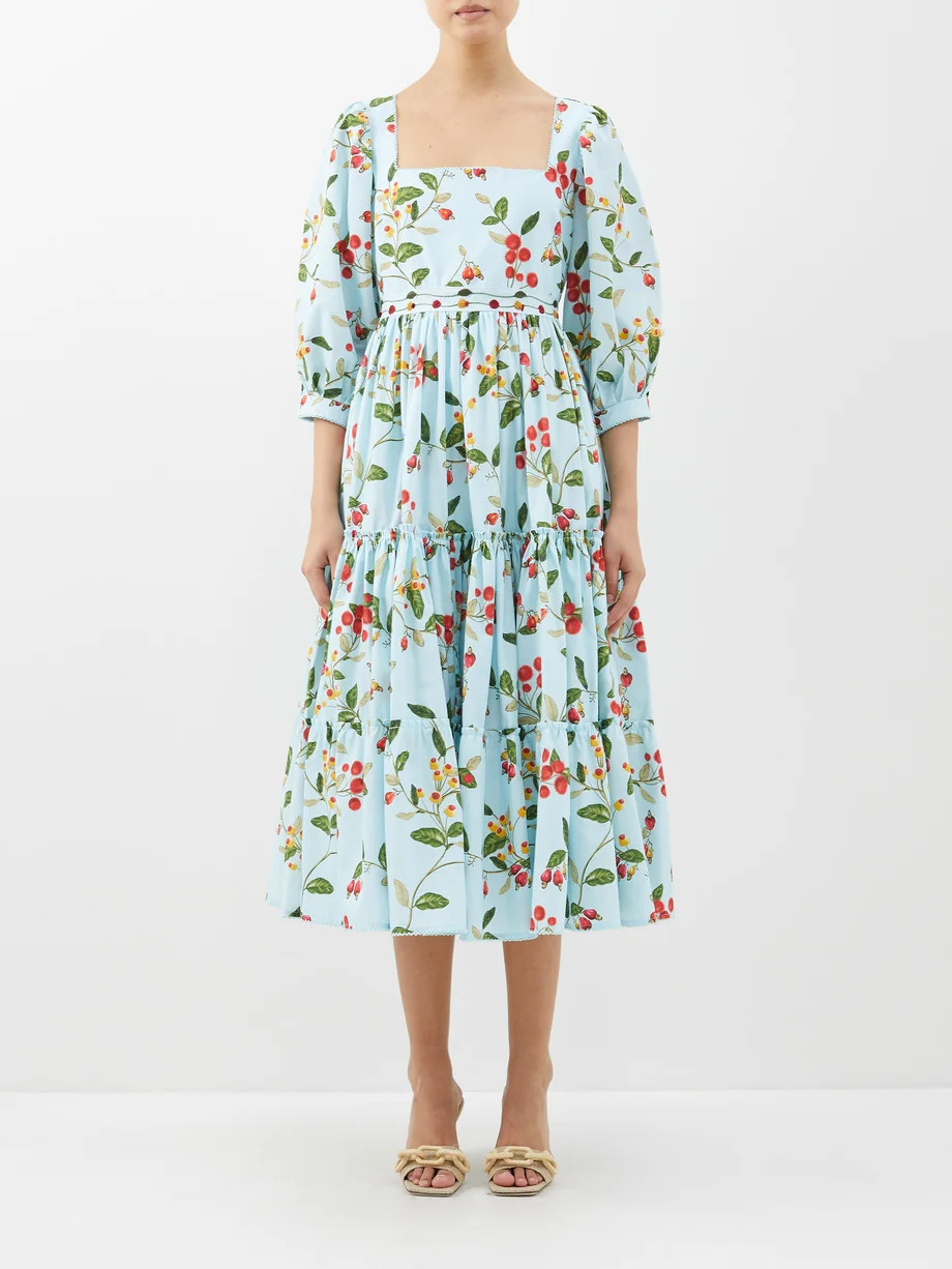 Miel floral-print cotton-poplin dress | Agua by Agua Bendita | Matches (US)