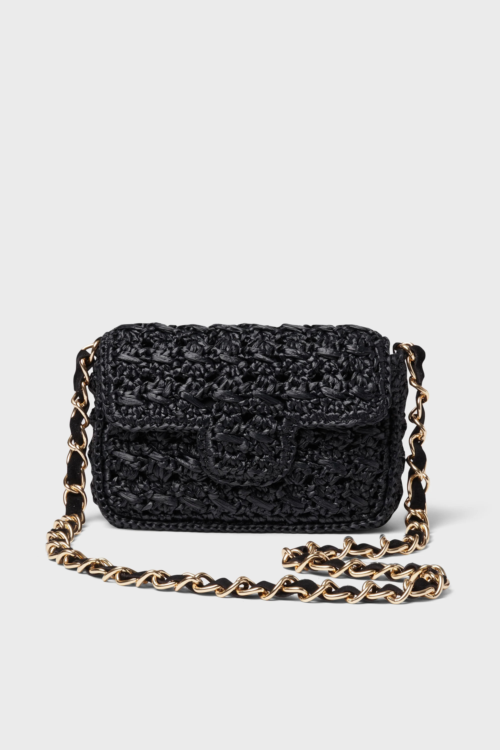 Black Woven Shoulder Bag | Tuckernuck (US)