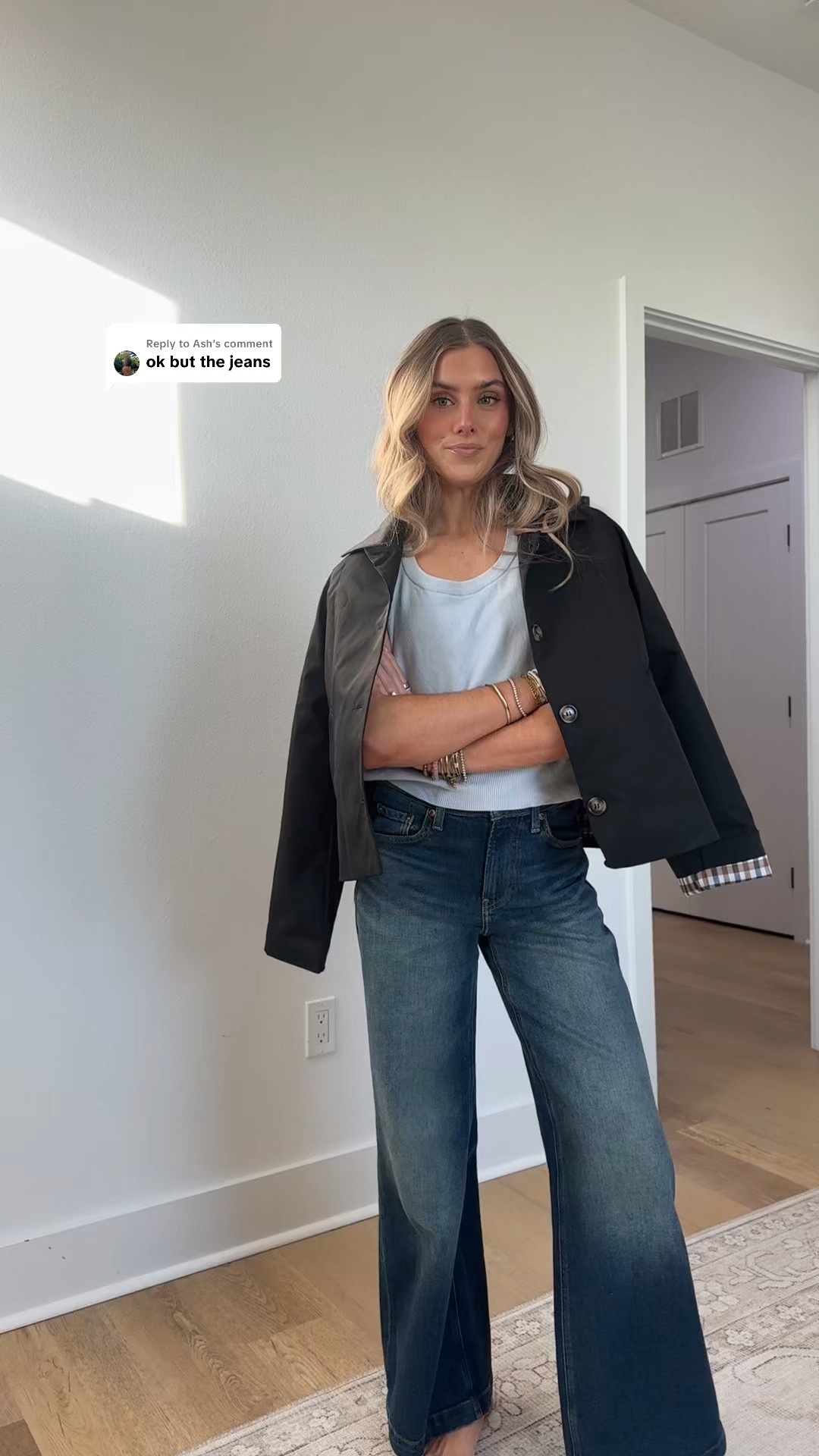 Amazon size small Tankaneo Womens Cropped Trench Coat Lightweight Single Breasted Jacket Fall Windbreaker Fashion Outerwear. These are the @gap high rise wide leg jeans size 24/00. My tank top is amazon size small  

#LTKSaleAlert #LTKSeasonal #LTKootd
