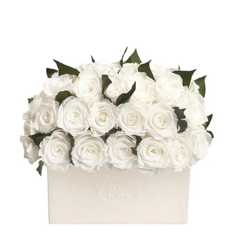 Serene Vase with Eternity® Roses & Eternity™ Hedera Leaves | Venus ET Fleur