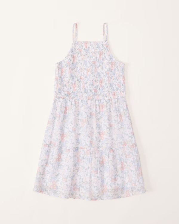 smocked tiered dress | Abercrombie & Fitch (US)