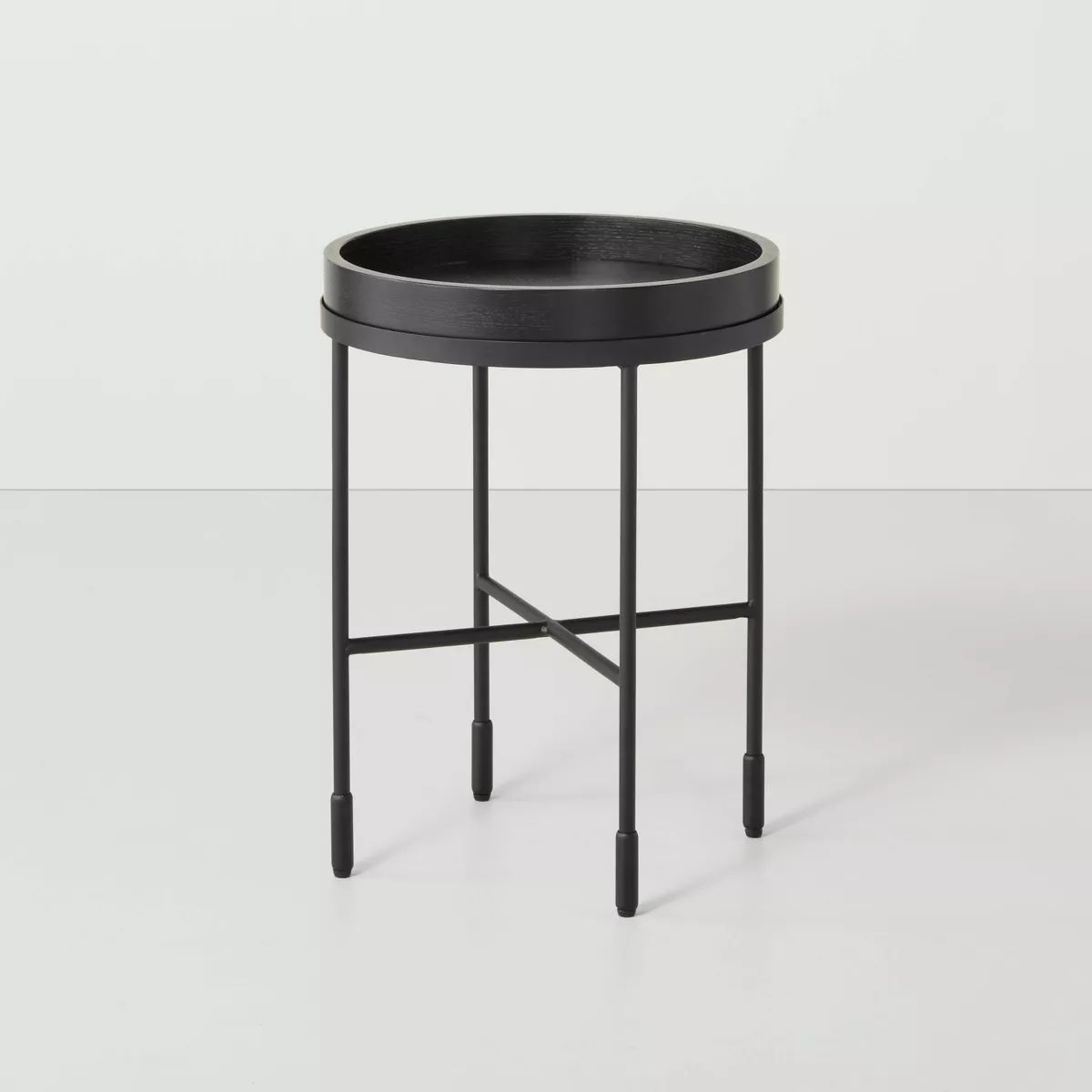 Wood & Metal Accent Side Table - Black - Hearth & Hand™ with Magnolia | Target