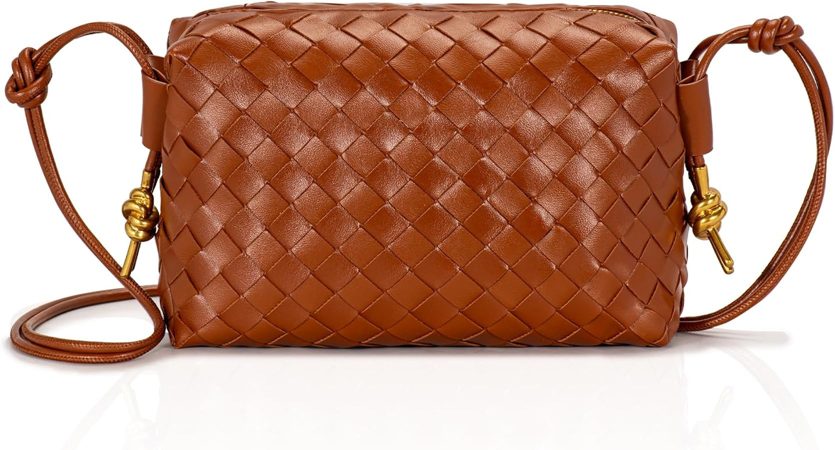 Crossbody Bags for Women Woven Small Purses Shoulder Bag for Women Leather Handbags Purses for Wo... | Amazon (US)