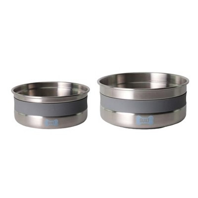 BUILT Dog Bowl - 38 Oz & 64 Oz Soft Grip Pet Dish with Non-Slip Base - Double Wall 18/8 Stainless Steel Food & Water Bowl - BPA-Free | Target