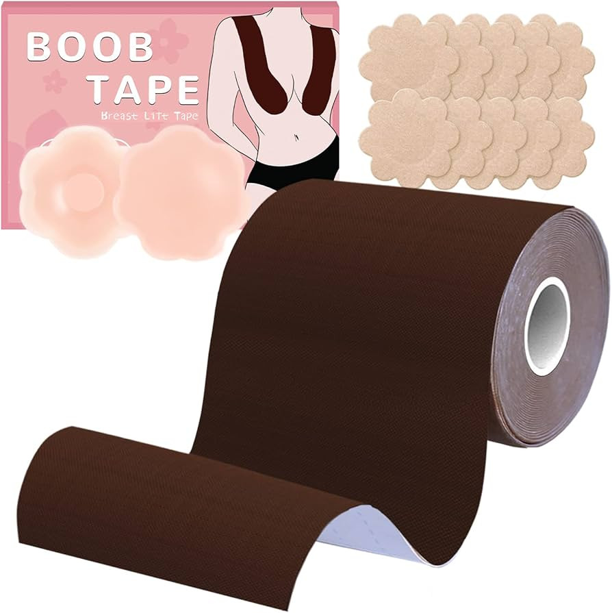 Boob Tape for Large Breasts Roll 4 inch, Boobytape for Breast Lift Plus Size D-G Cup, Push Up Tap... | Amazon (US)