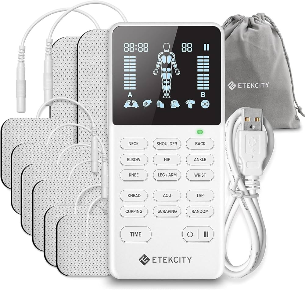 Etekcity 4-Channel Rechargeable TENS Unit,FSA-HSA Eligible Muscle Stimulator for Pain Relief, Aft... | Amazon (US)
