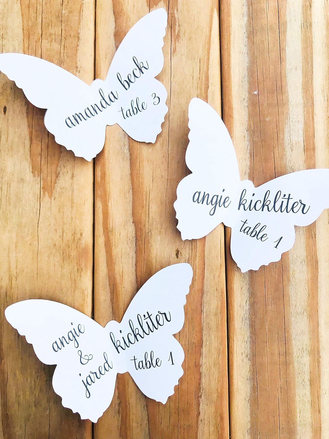 Butterfly Wedding Place Card Wall Decor Set of 80 (White) | Amazon (US)