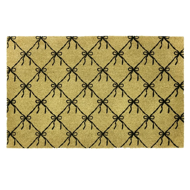 My Texas House Natural/Black Ribbon Outdoor Coir Doormat, 30" x 48" - Walmart.com | Walmart (US)
