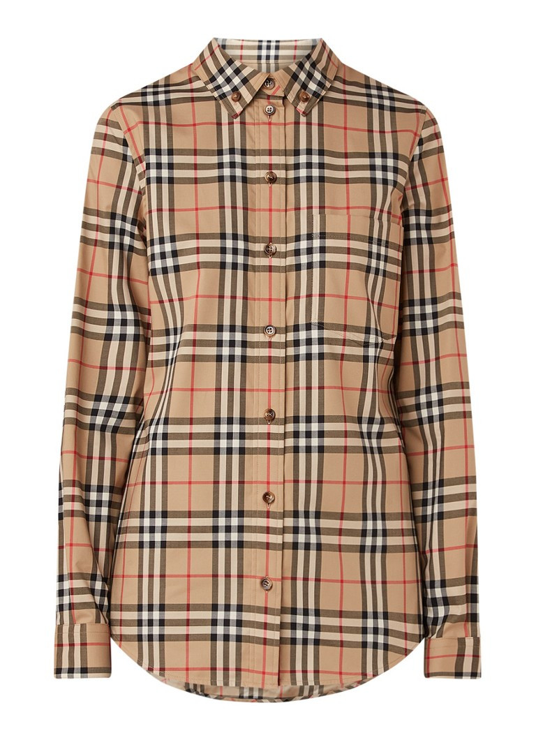 Heritage blouse met ruitdessin | De Bijenkorf (NL)