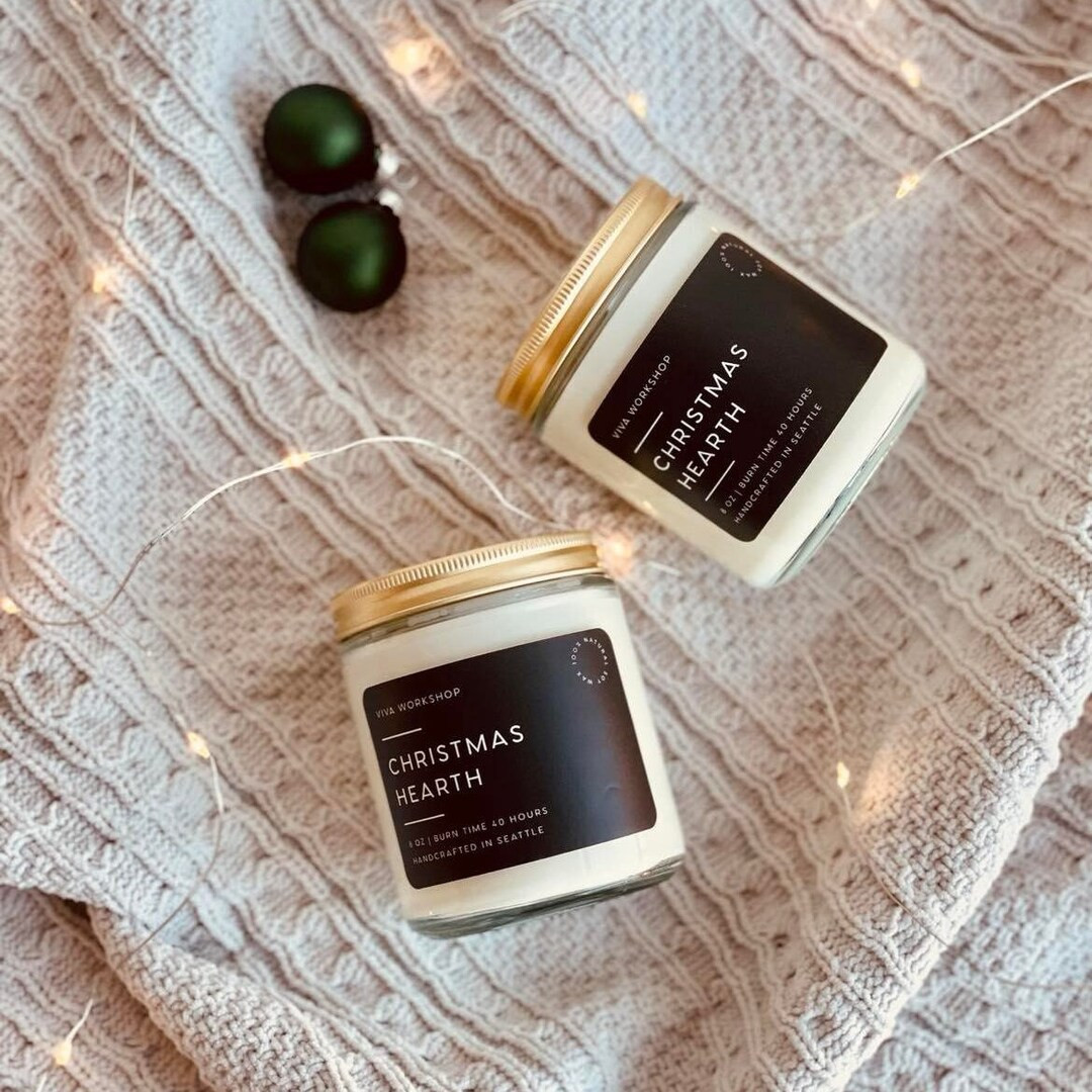 Christmas Candle Winter Scented Candle, Holiday Candle Christmas Hearth Candle, Christmas Eve Soy... | Etsy (US)