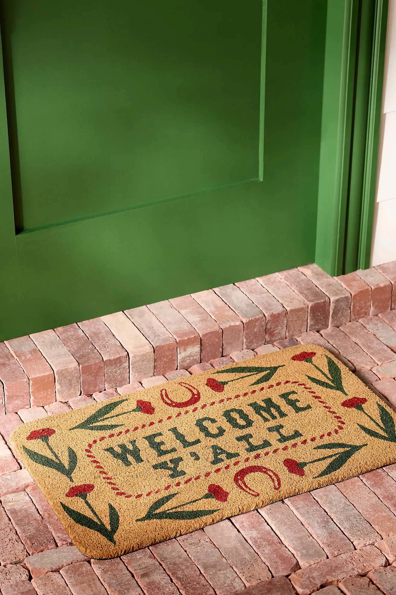 Welcome Y'all Printed Coir Doormat | Anthropologie (US)