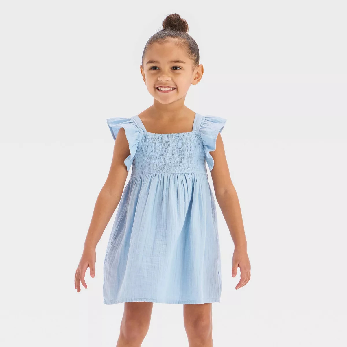 Toddler Girls' Smocked Gauze Dress - Cat & Jack™ | Target