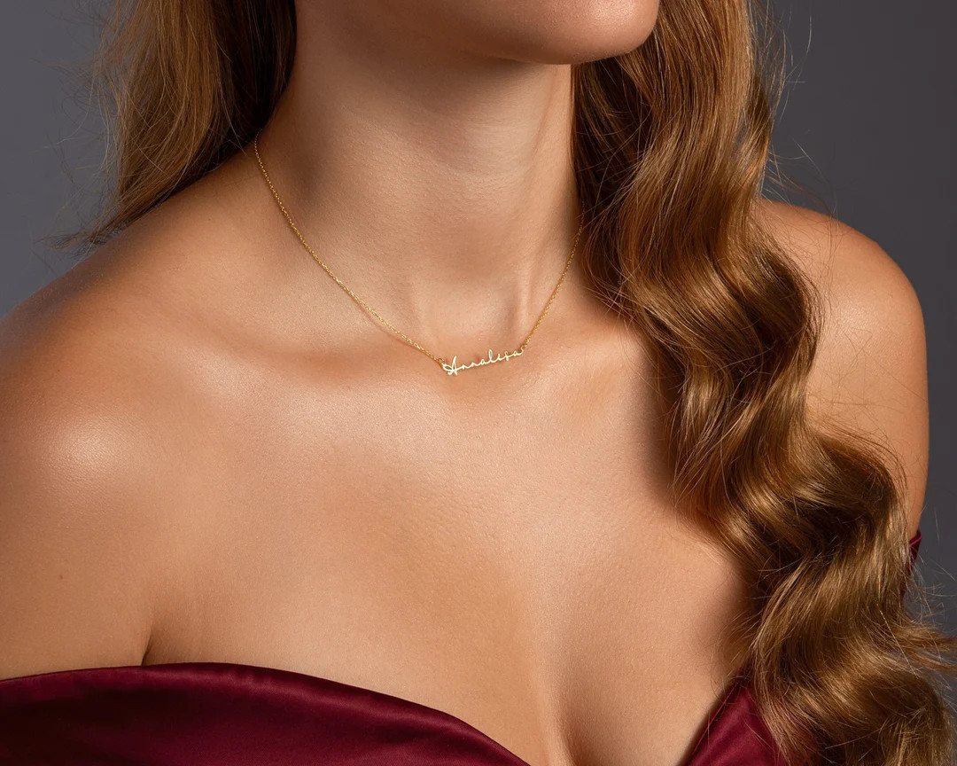 Custom Name Necklace in Gold Silver and Rose Gold - Personalized Women Name Necklace - Gift for H... | Etsy (Global)
