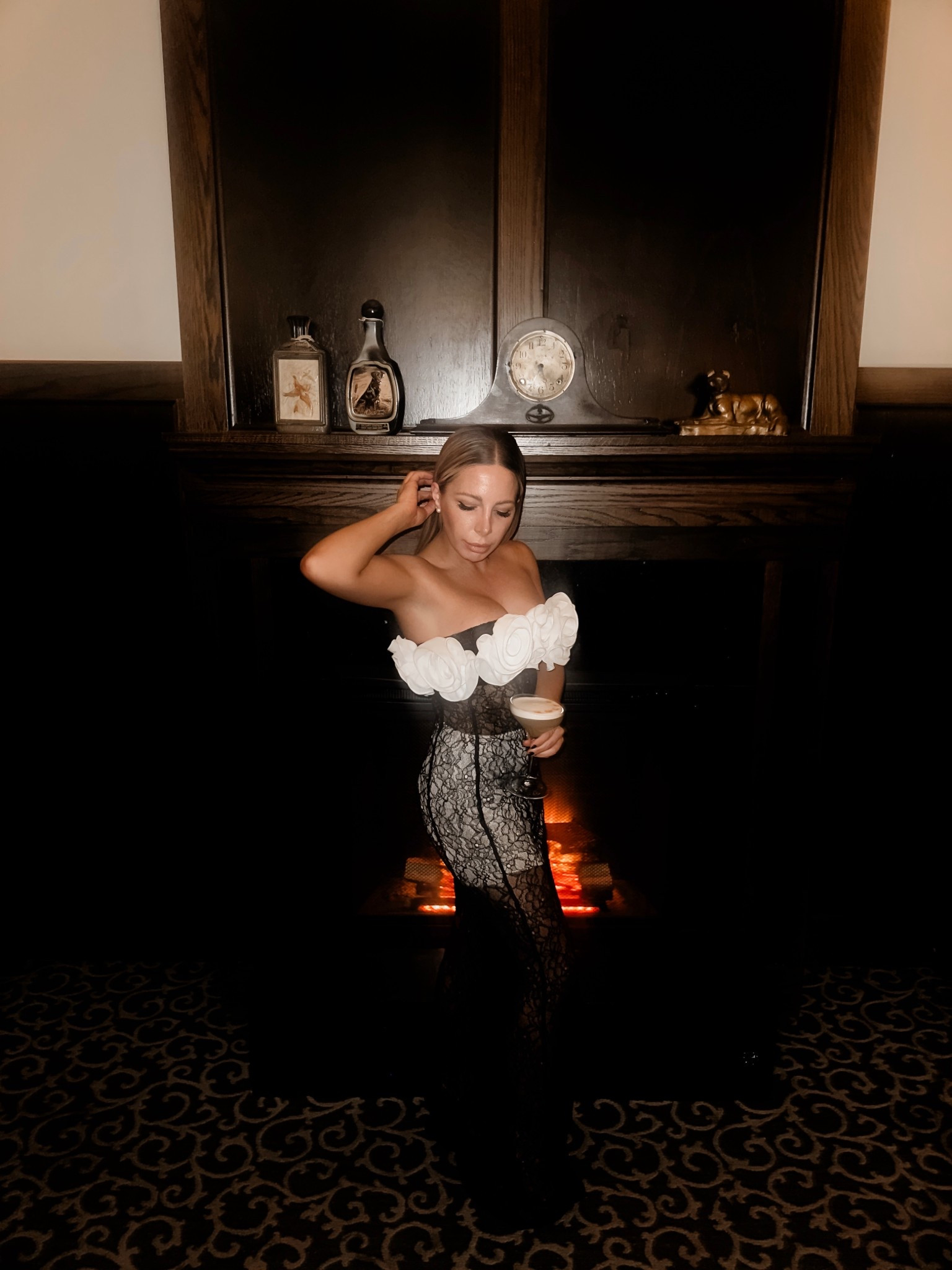 Formal dress 🖤 love the lace detail with the flower trim. Dress is sheer, doesn’t come with undergarments. Runs small, size up one size. Wearing a small  

#LTKStyleTip #LTKSaleAlert #LTKWedding