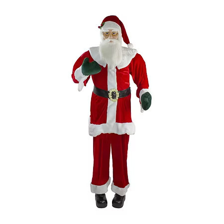 Northlight Life Size Plush Christmas Santa Figurine, One Size, Red | JCPenney