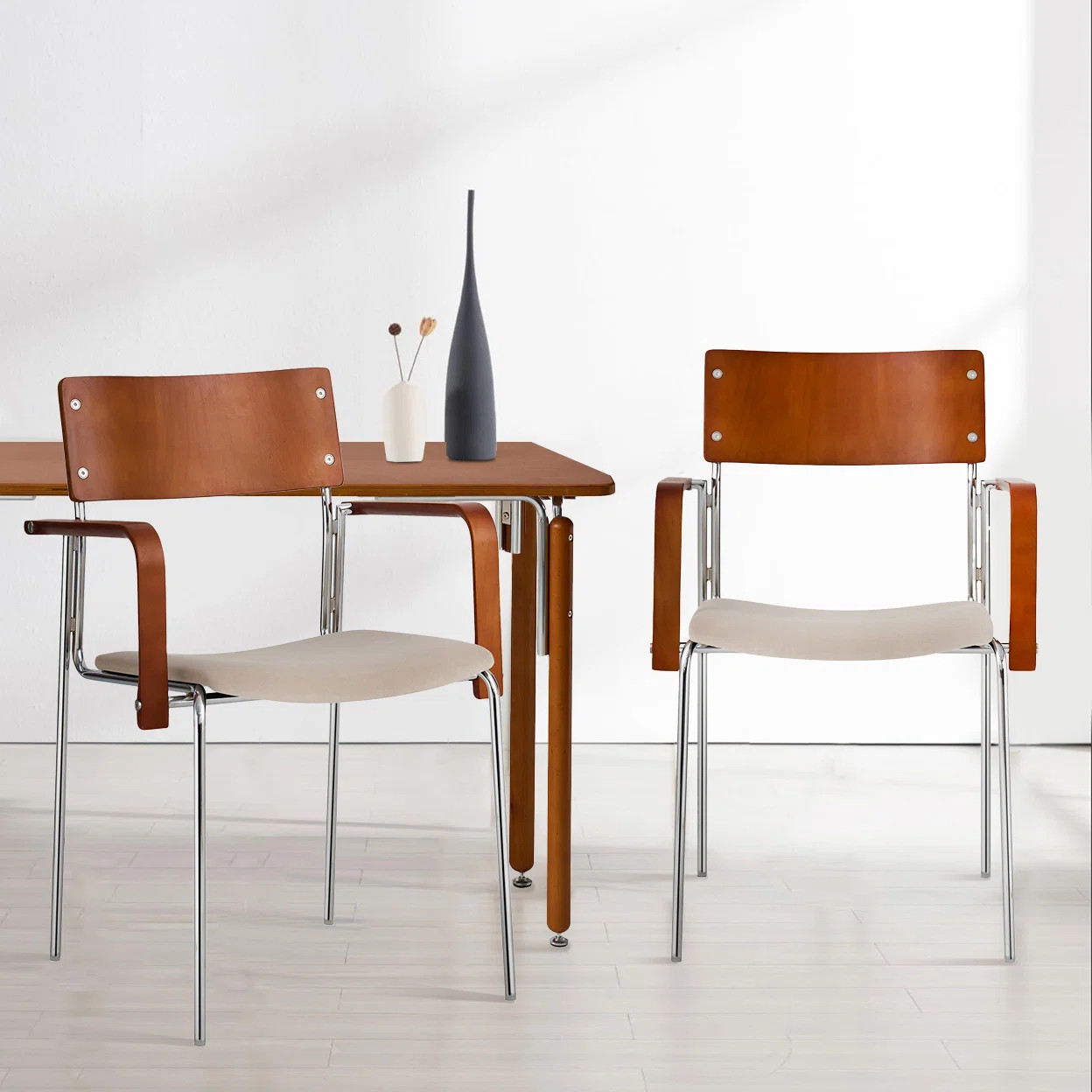 Kyoto 2-Piece Armchair Set – Beige/Brown | Wayfair North America