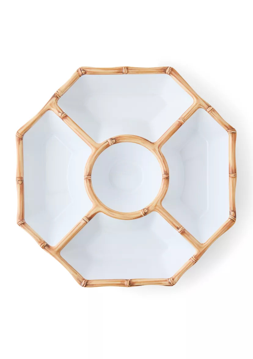 Bamboo Melamine Chip and Dip Holder | Belk