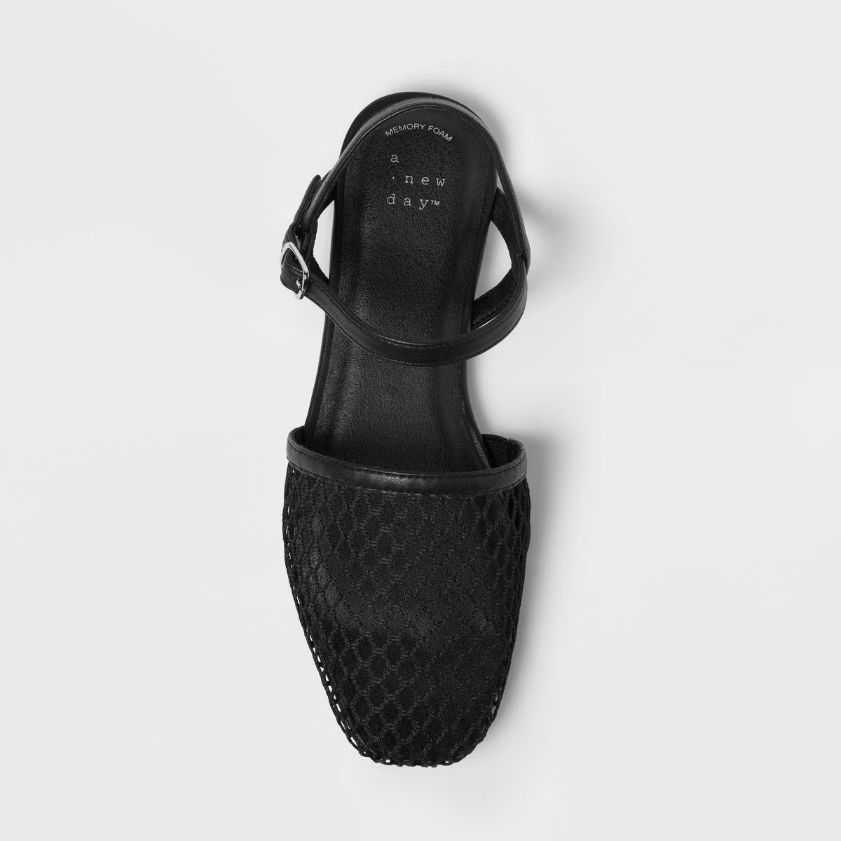 Women's Vanna Fishnet Slingback Flats with Memory Foam Insole - A New Day™ Black 8: Mesh Almond... | Target
