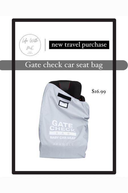 Gate check car seat travel bag

#LTKTravel