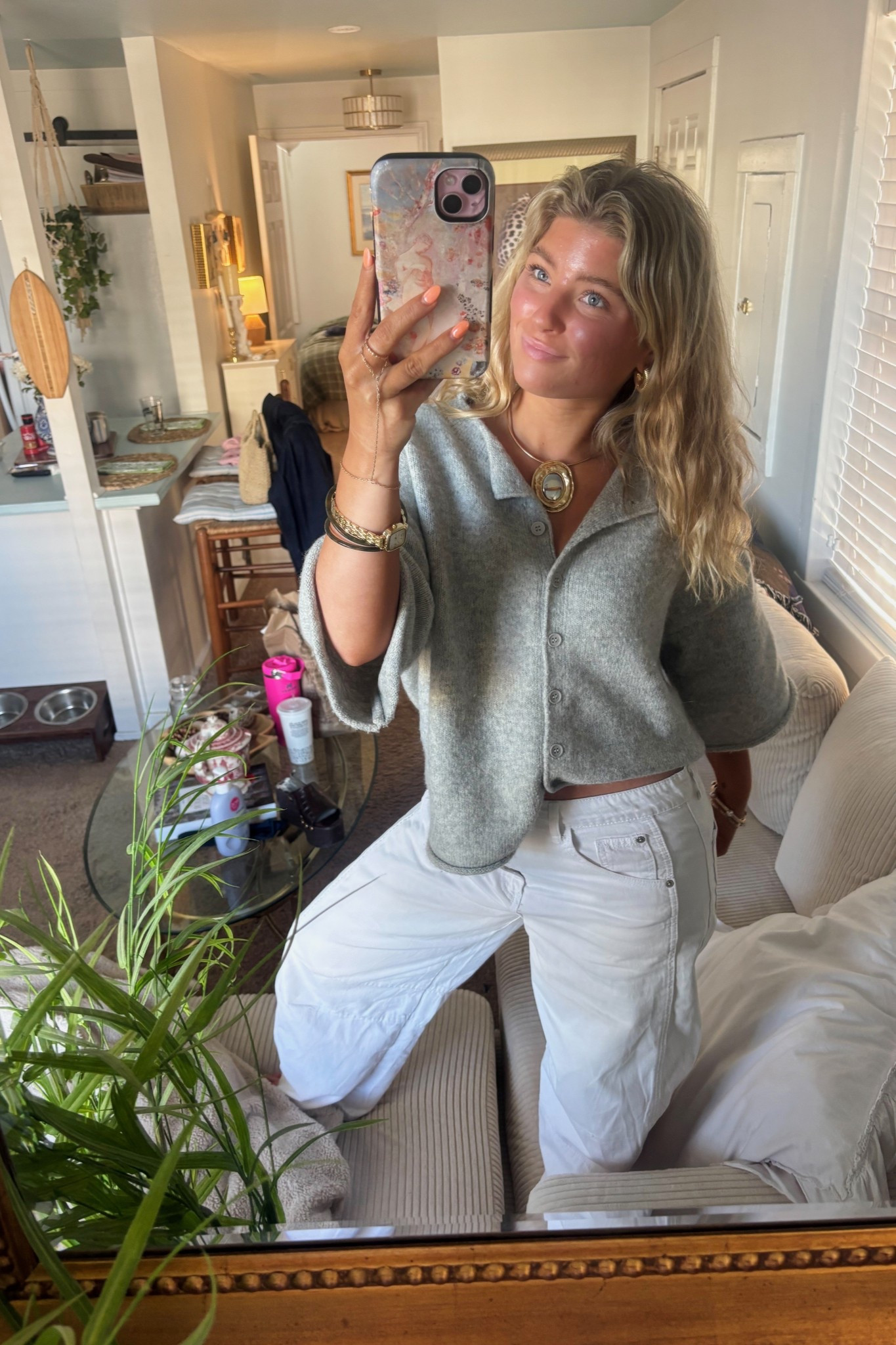 elevated causal sweater 🤍 and these barrel jeans are a free people look alike from amazon! 

#LTKgrwm #LTKU #LTKootd