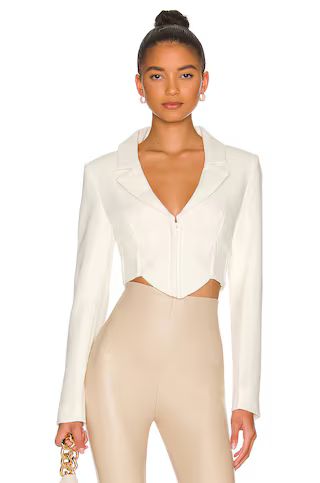 Bardot Marcella Corset Blazer in Orchid White from Revolve.com | Revolve Clothing (Global)