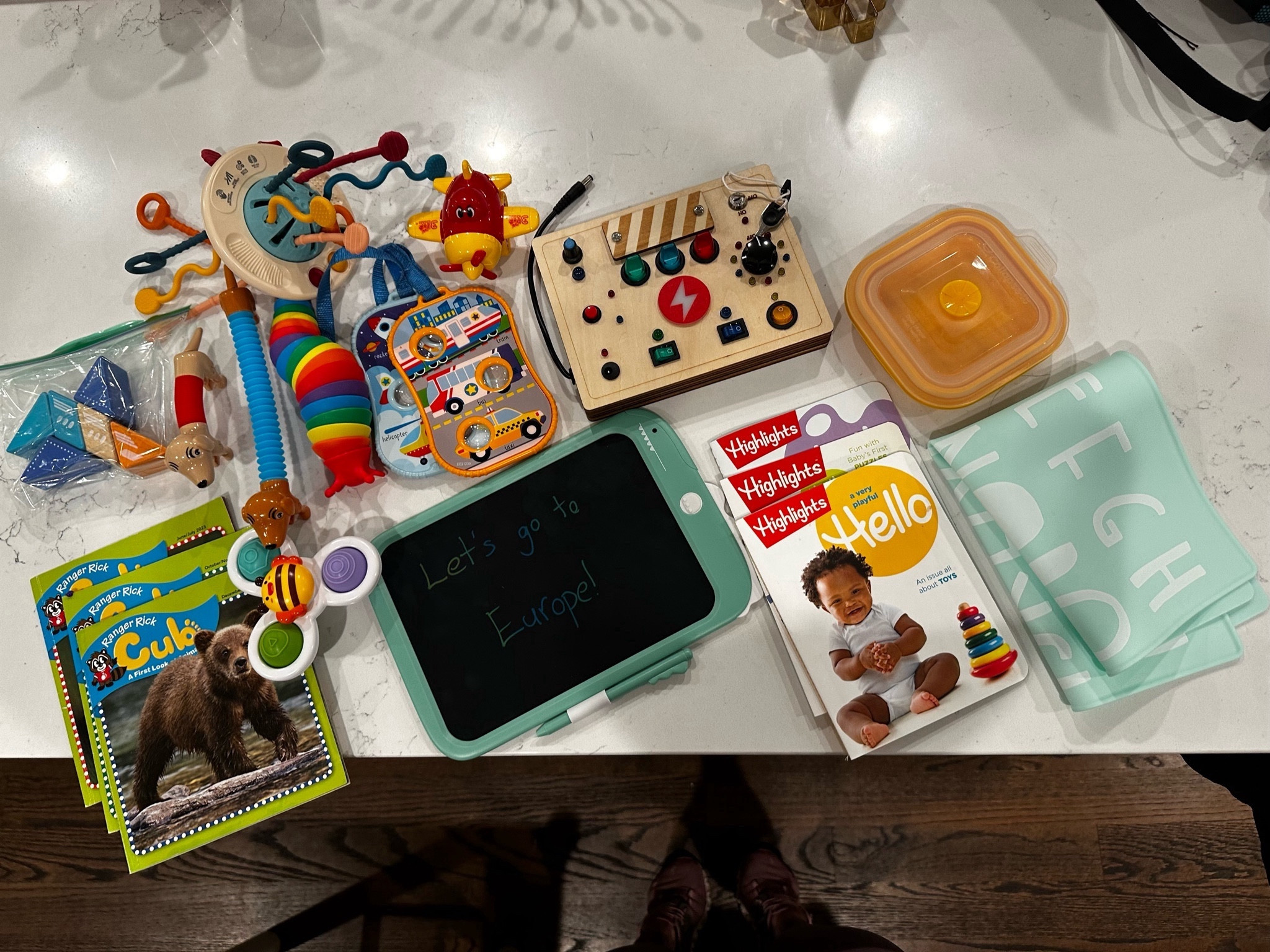 What’s in my almost 2 year olds travel bag for screen free entertainment to Europe. 

#LTKGiftGuide #LTKkids #LTKtravel