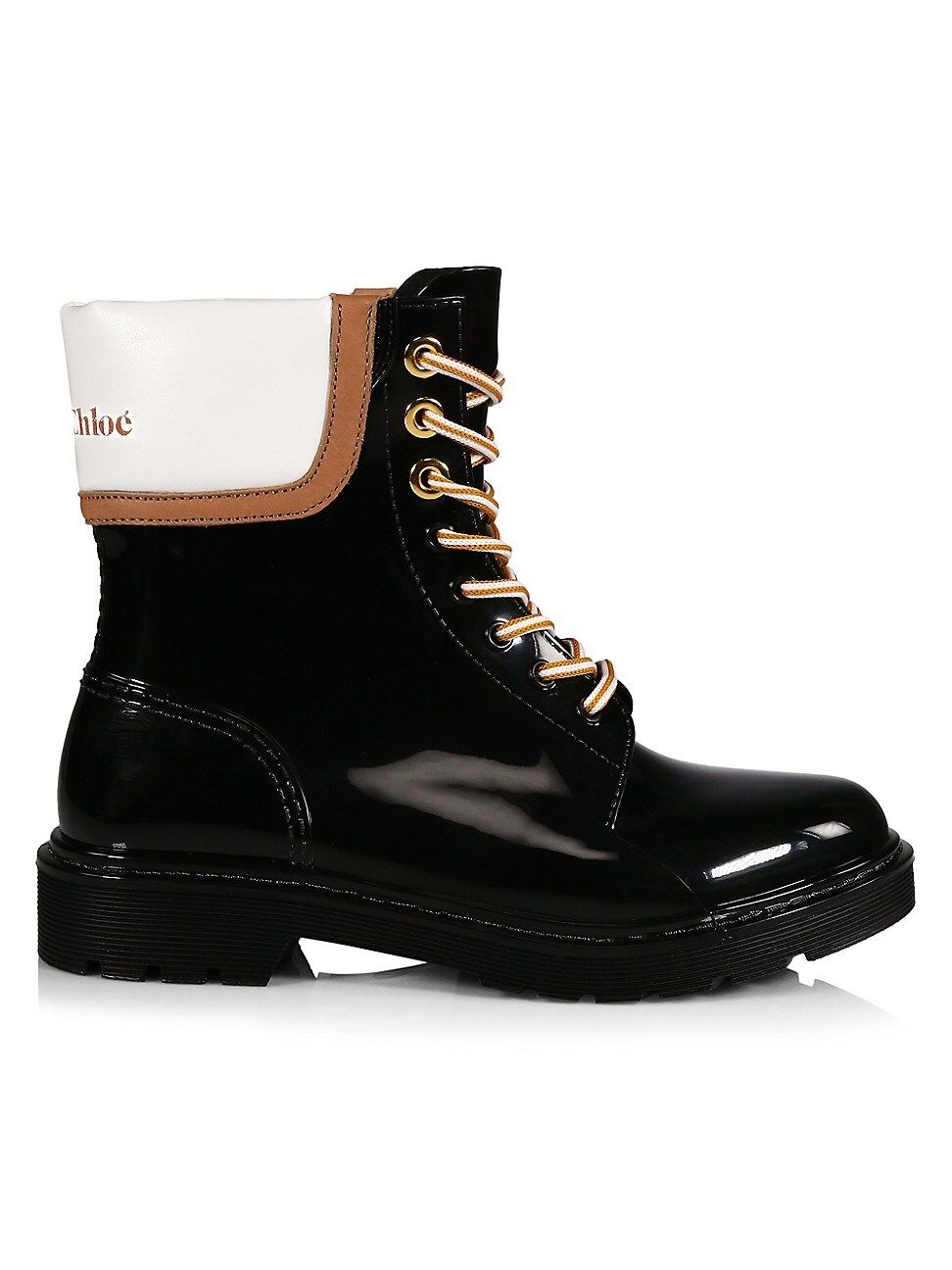 See by Chloé Florrie Lace-Up Rain Boots | Saks Fifth Avenue
