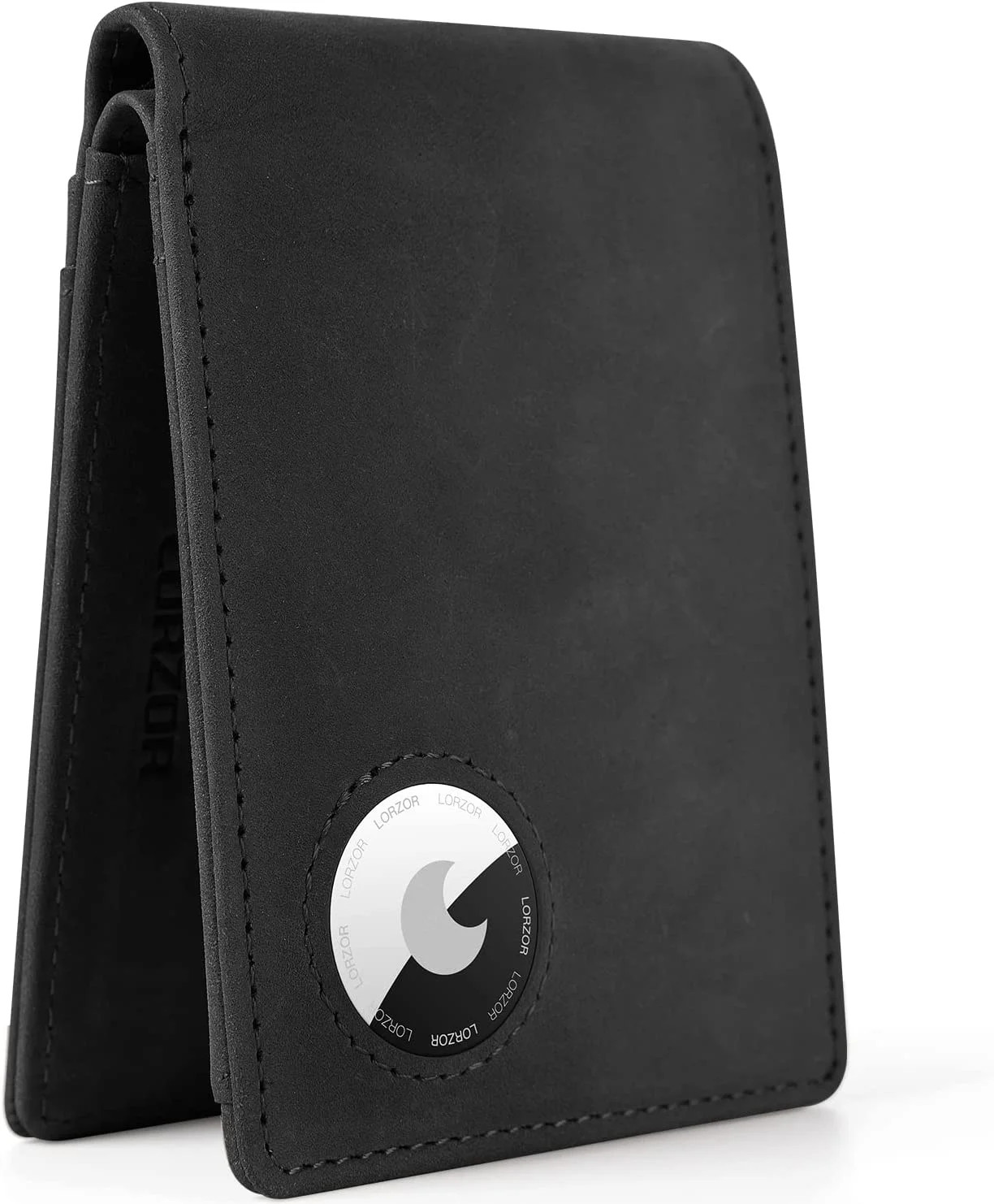 LORZOR Air Tag Wallet for Men, Bifold Full Grain Leather Mens Wallet with AirTag Holder, RFID Blo... | Walmart (US)