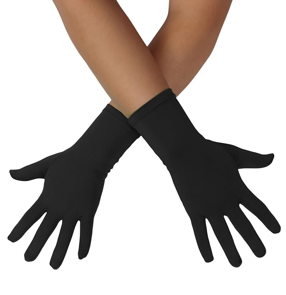 ATHX Men's and Women's Gloves Costume Accessories Wrist Length Spandex Stretch Halloween Cosplay ... | Amazon (US)