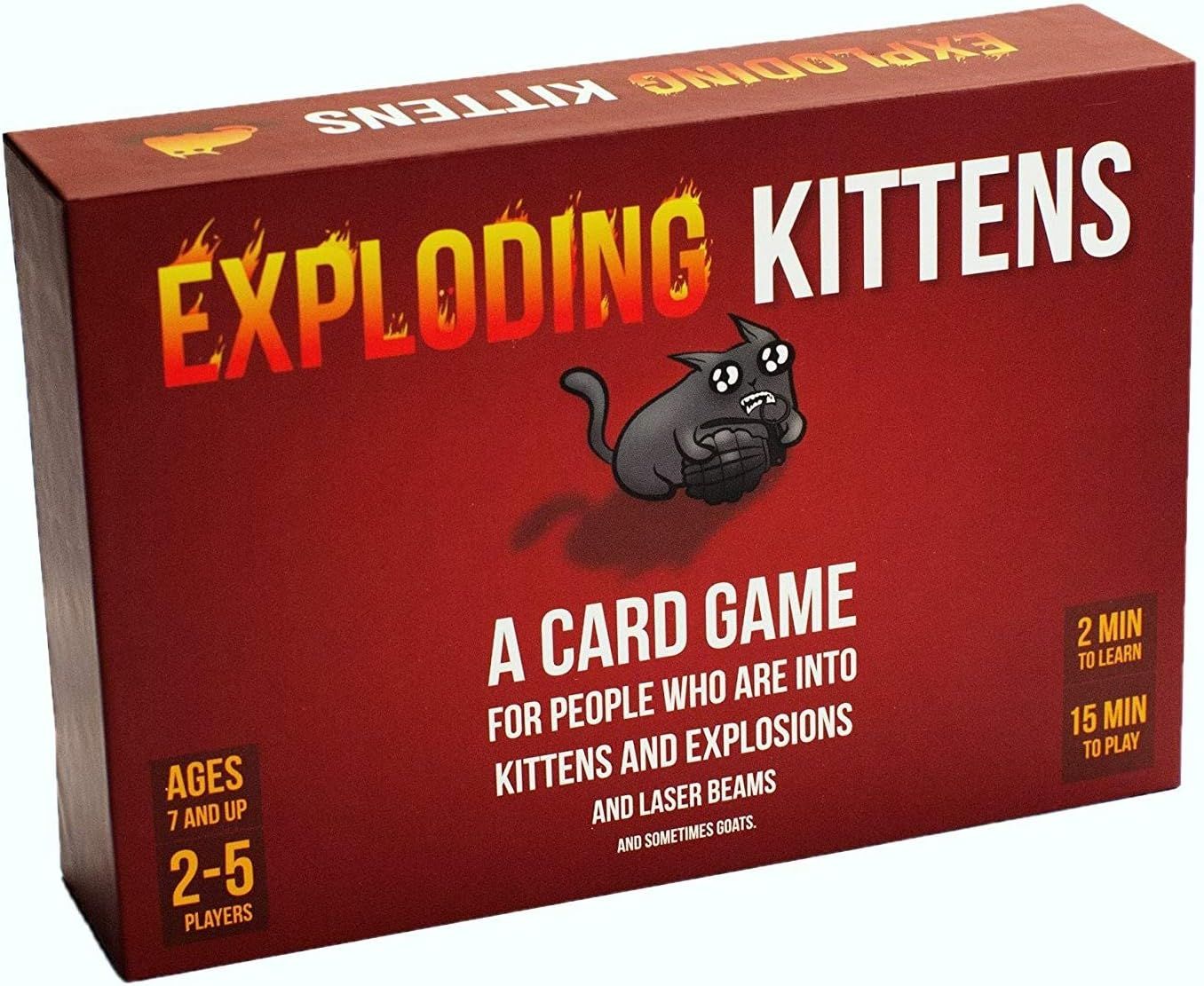 Exploding Kittens Card Game - Family-Friendly Party Games - Card Games for Adults, Teens & Kids | Amazon (US)