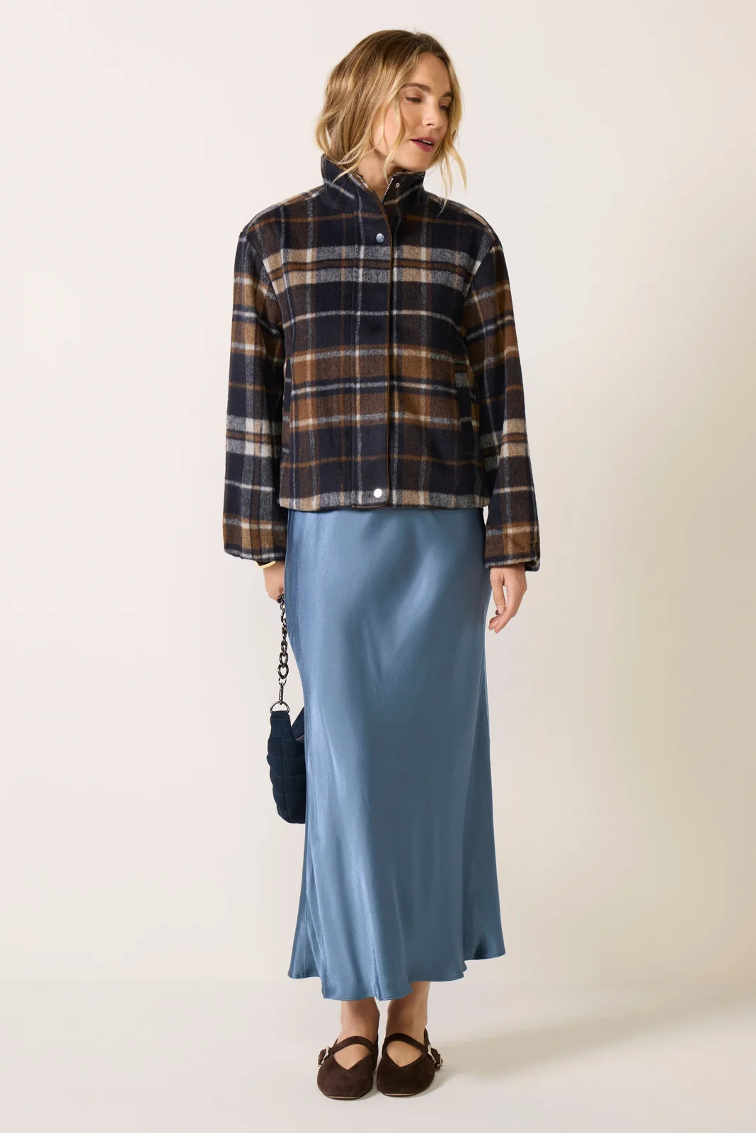 RAILS Women's Anya Satin Skirt, Size XS, Atlantic Blue | Evereve