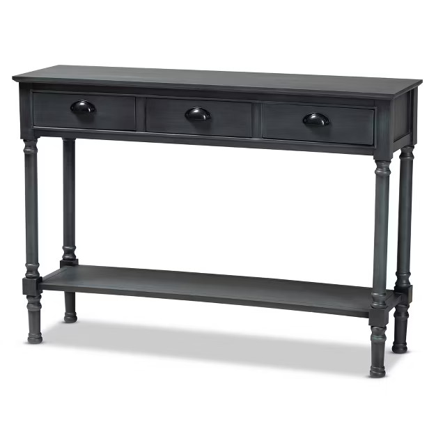 Garvey Wood 3 Drawer Entryway Console Table - Baxton Studio | Target