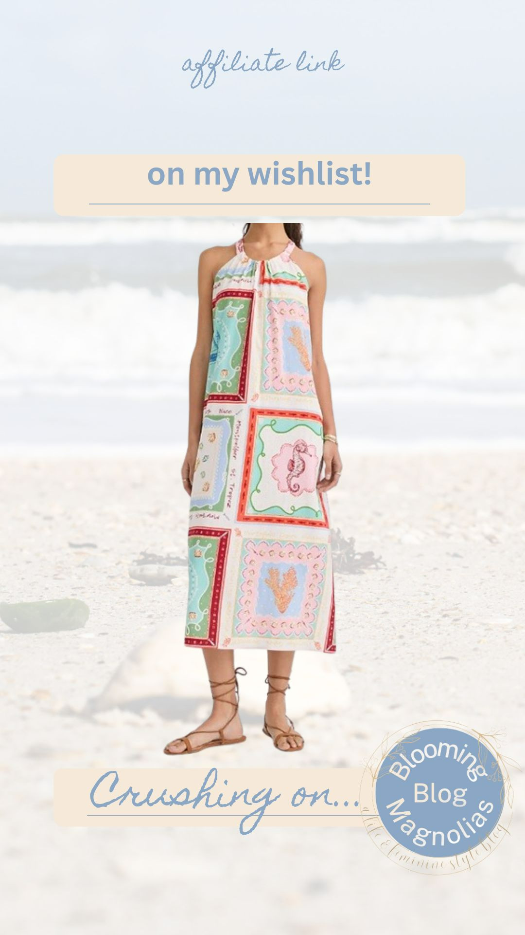 On my wishlist: this linen-cotton blend summer dress! I love the print and colors!